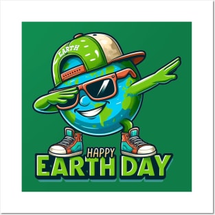 Earth Day 2024 Funny Earth Day Kids Toddler Girls Boys Dab Posters and Art